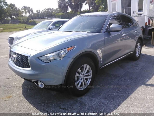 JN8CS1MU3HM140904 - 2017 INFINITI QX70 GRAY photo 2