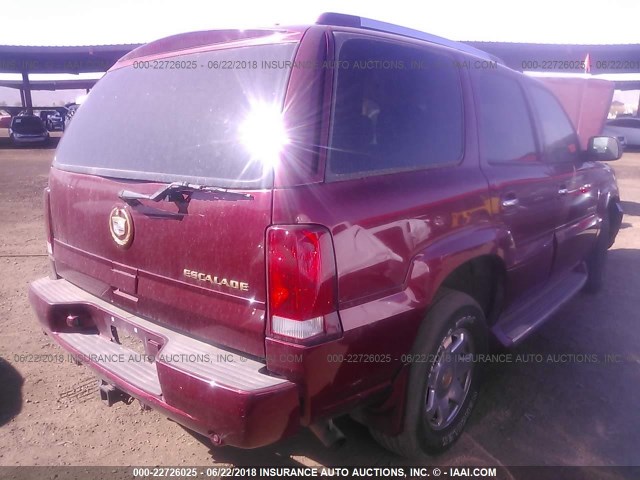 1GYEK63N63R130126 - 2003 CADILLAC ESCALADE LUXURY BURGUNDY photo 4