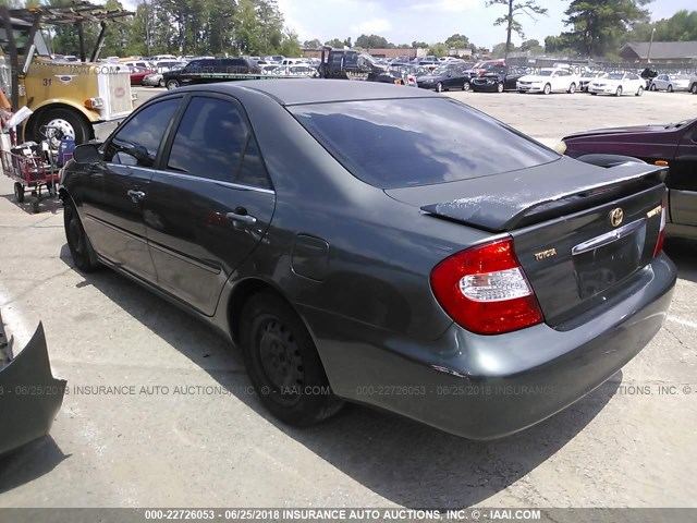 4T1BE32K22U562807 - 2002 TOYOTA CAMRY LE/XLE/SE Yaşıl foto 3