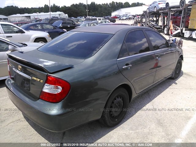 4T1BE32K22U562807 - 2002 TOYOTA CAMRY LE/XLE/SE Yaşıl foto 4