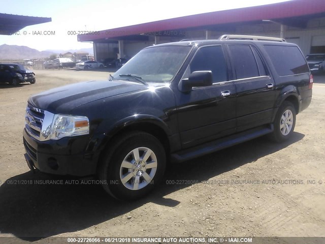 1FMJK1F50AEA81606 - 2010 FORD EXPEDITION EL XLT BLACK photo 2