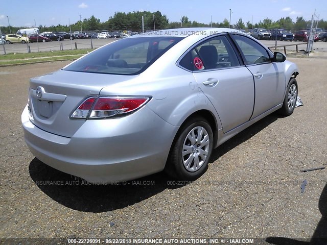 1YVHZ8BH5B5M22257 - 2011 MAZDA 6 I SILVER photo 4