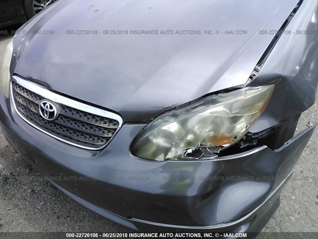 2T1BR32E25C451050 - 2005 TOYOTA COROLLA CE/LE/S GRAY photo 6