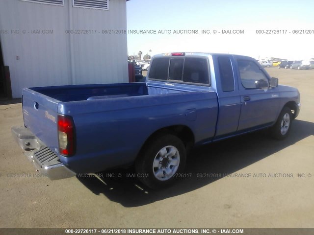 1N6DD26S1XC340595 - 1999 NISSAN FRONTIER KING CAB XE/KING CAB SE BLUE photo 4