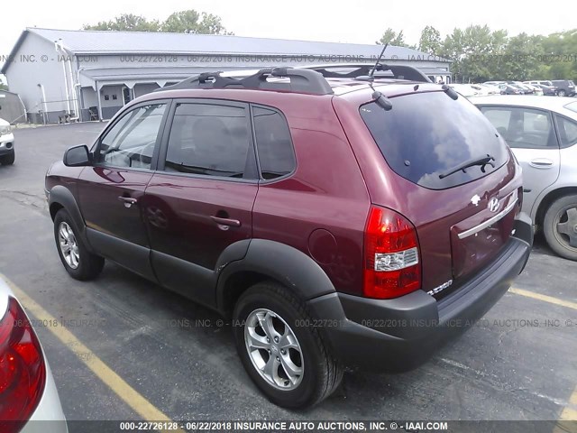 KM8JN12D79U980856 - 2009 HYUNDAI TUCSON SE/LIMITED BURGUNDY photo 3