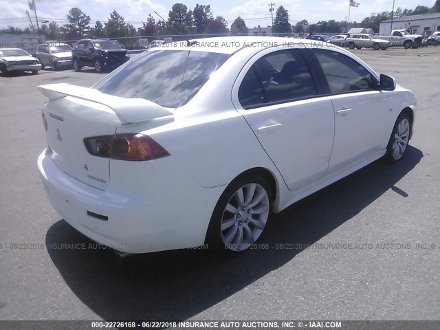 JA3AU86U38U002992 - 2008 MITSUBISHI LANCER GTS თეთრი ფოტო 4