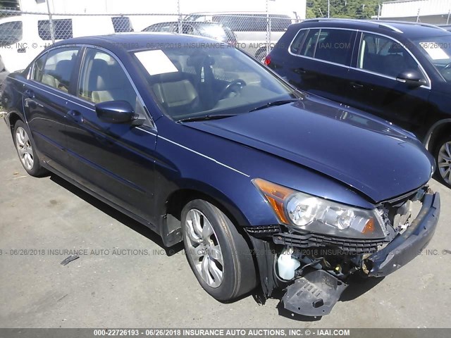 1HGCP26868A092823 - 2008 HONDA ACCORD EXL BLUE photo 1