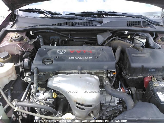 4T1BE32K84U334684 - 2004 TOYOTA CAMRY LE/XLE/SE 勃艮第红 照片 10