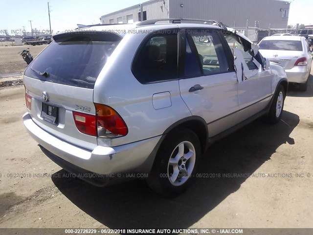 WBAFA535X1LM62221 - 2001 BMW X5 3.0I SILVER photo 4