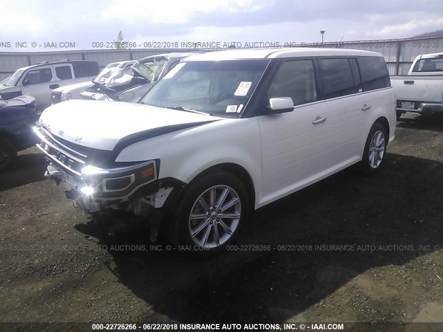 2FMHK6D88HBA08045 - 2017 FORD FLEX LIMITED WHITE photo 2