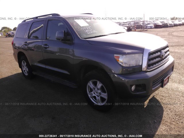 5TDZM5G13BS002896 - 2011 TOYOTA SEQUOIA SR5 GRAY photo 1