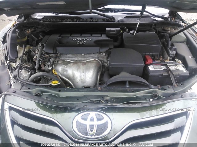 4T4BF3EKXAR070149 - 2010 TOYOTA CAMRY SE/LE/XLE მწვანე ფოტო 10