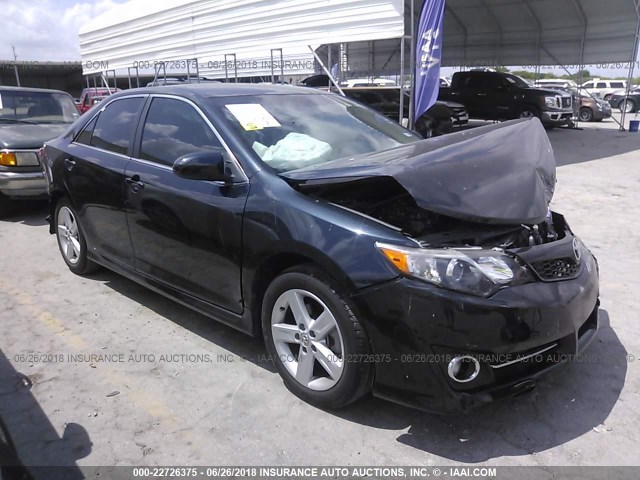 4T1BF1FK2EU411529 - 2014 TOYOTA CAMRY L/SE/LE/XLE Dark Blue photo 1