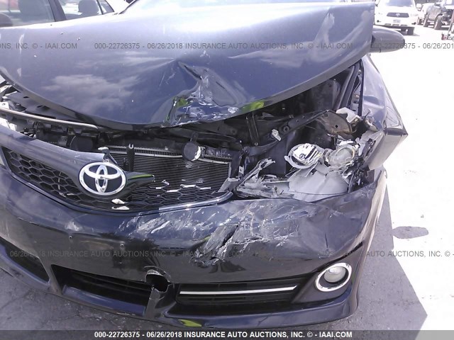 4T1BF1FK2EU411529 - 2014 TOYOTA CAMRY L/SE/LE/XLE Dark Blue photo 6