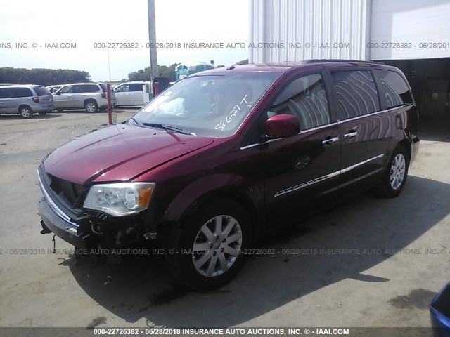 2A4RR8DG0BR615511 - 2011 CHRYSLER TOWN & COUNTRY TOURING L RED photo 2