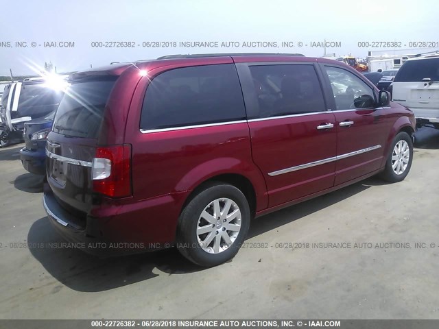 2A4RR8DG0BR615511 - 2011 CHRYSLER TOWN & COUNTRY TOURING L RED photo 4