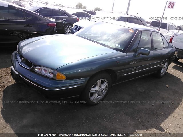 1G2HX52K7T4226290 - 1996 PONTIAC BONNEVILLE SE TEAL photo 2