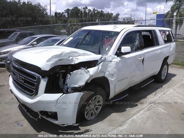 1GKS2GKC0HR380648 - 2017 GMC YUKON XL K1500 SLT WHITE photo 6