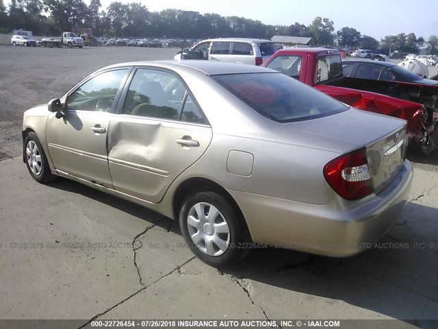 4T1BE32K32U630418 - 2002 TOYOTA CAMRY LE/XLE/SE Qızıl foto 3