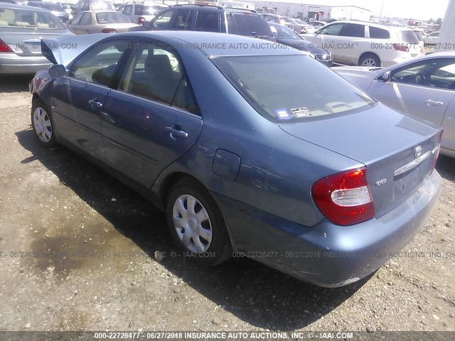 4T1BE32K83U777657 - 2003 TOYOTA CAMRY LE/XLE/SE 蓝色 照片 3
