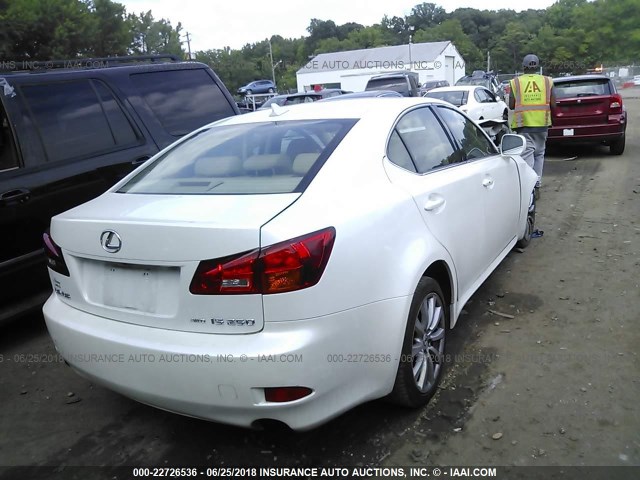 JTHCK262072009824 - 2007 LEXUS IS 250 WHITE photo 4