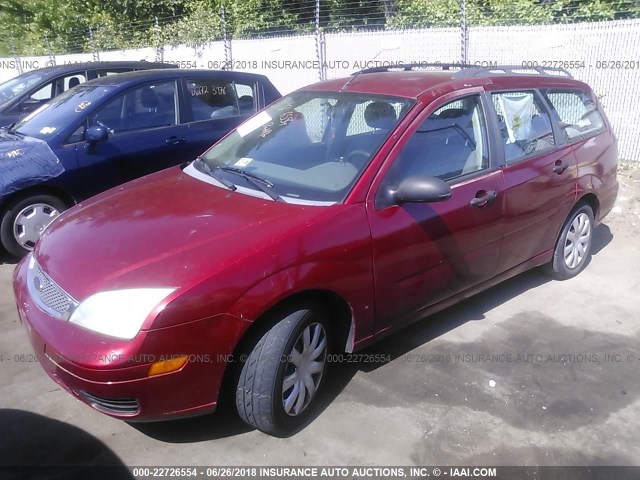 1FAFP36N35W140449 - 2005 FORD FOCUS ZXW RED photo 2