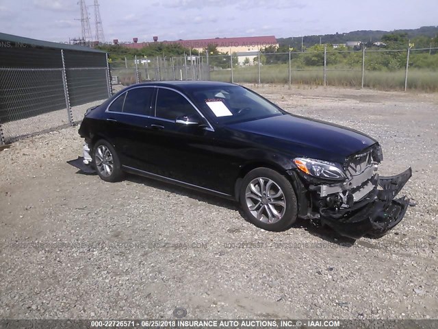 55SWF4KB4FU058880 - 2015 MERCEDES-BENZ C 300 4MATIC BLACK photo 1