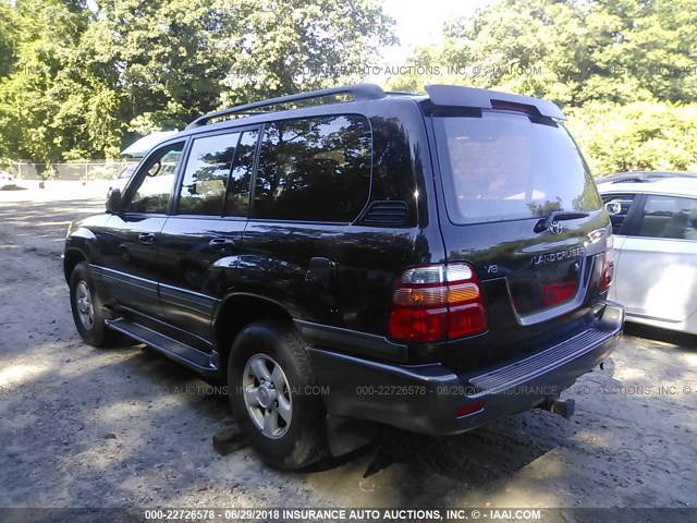 JT3HT05J0Y0122255 - 2000 TOYOTA LAND CRUISER  BLACK photo 3