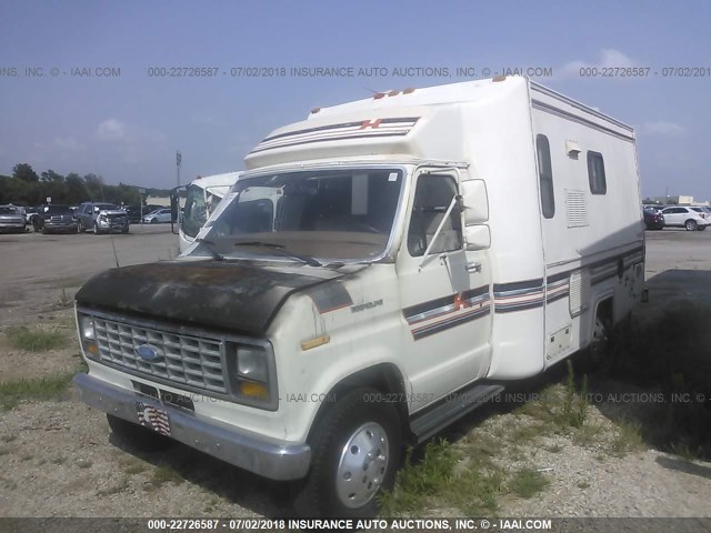 1FDKE30L3GHB58717 - 1986 FORD ECONOLINE E350 CUTAWAY VAN WHITE photo 2