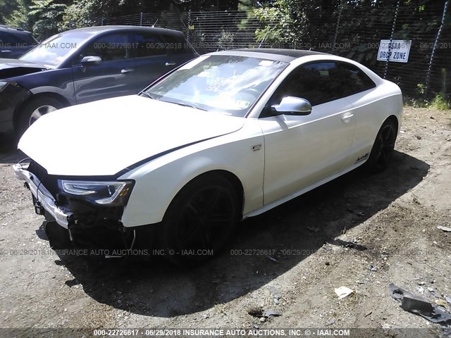 WAUCGAFR3DA057214 - 2013 AUDI S5 PREMIUM PLUS WHITE photo 2