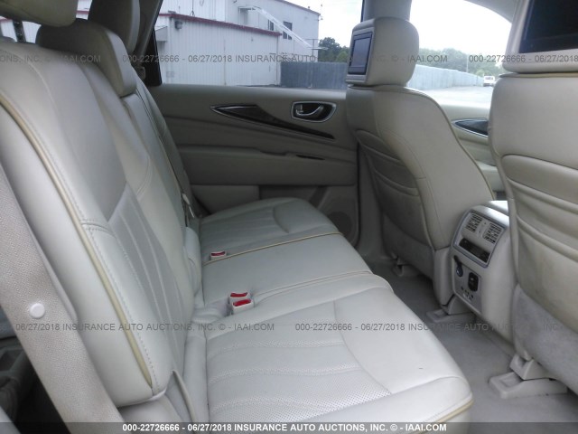 5N1AL0MM8DC303018 - 2013 INFINITI JX35 BLACK photo 8