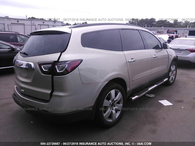 1GNKVHKD2EJ116060 - 2014 CHEVROLET TRAVERSE LT BEIGE photo 4