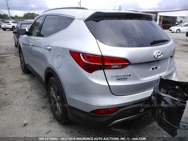 5XYZU3LB9DG119823 - 2013 HYUNDAI SANTA FE SPORT  SILVER photo 3