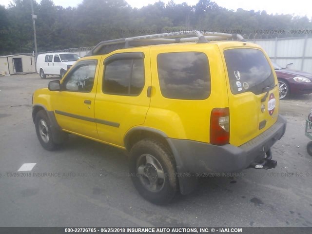 5N1ED28YX3C691066 - 2003 NISSAN XTERRA XE/SE YELLOW photo 3