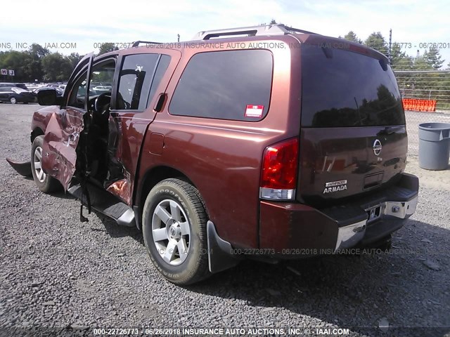 5N1AA08B64N715103 - 2004 NISSAN ARMADA SE/LE BURGUNDY photo 3