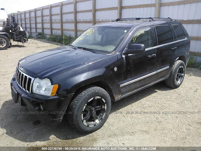 1J8HR58206C146846 - 2006 JEEP GRAND CHEROKEE LIMITED BLACK photo 2