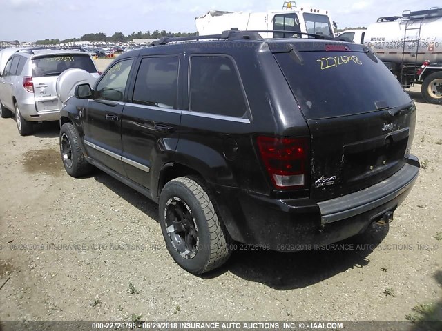 1J8HR58206C146846 - 2006 JEEP GRAND CHEROKEE LIMITED BLACK photo 3