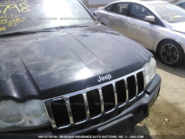 1J8HR58206C146846 - 2006 JEEP GRAND CHEROKEE LIMITED BLACK photo 6