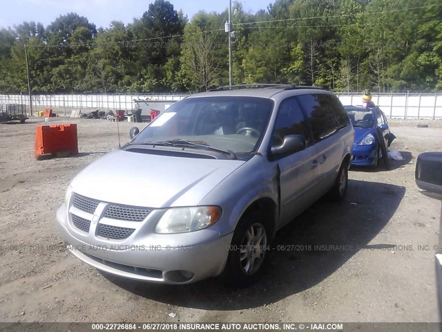 2B8GP44G41R182412 - 2001 DODGE GRAND CARAVAN SPORT SILVER photo 2