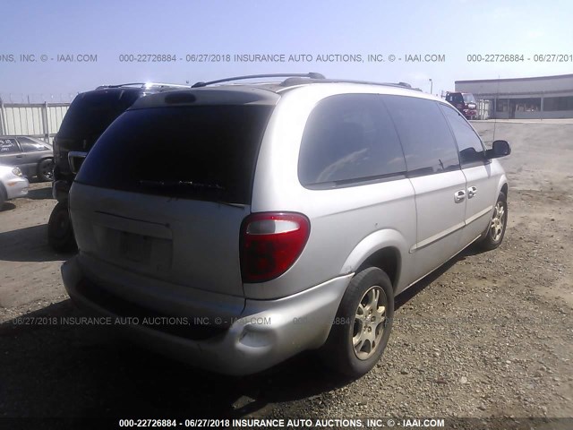 2B8GP44G41R182412 - 2001 DODGE GRAND CARAVAN SPORT SILVER photo 4