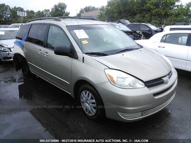 5TDZA23C04S168343 - 2004 TOYOTA SIENNA CE/LE TAN photo 1