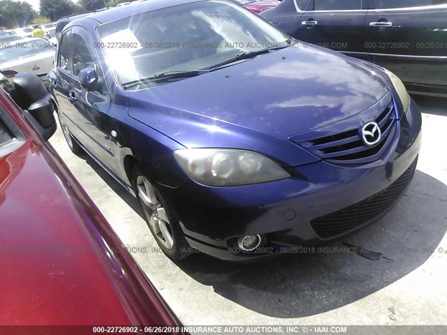 JM1BK143461477546 - 2006 MAZDA 3 HATCHBACK BLUE photo 1