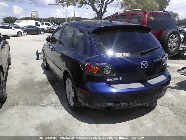 JM1BK143461477546 - 2006 MAZDA 3 HATCHBACK BLUE photo 3