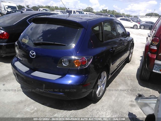 JM1BK143461477546 - 2006 MAZDA 3 HATCHBACK BLUE photo 4