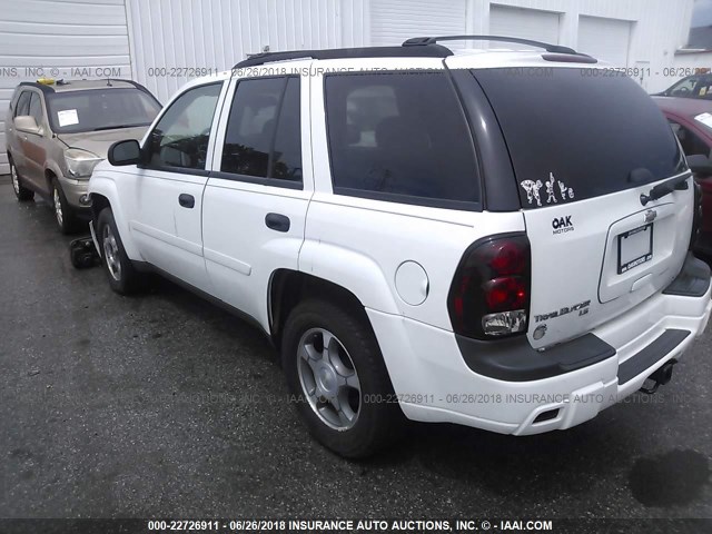 1GNDT13S982159795 - 2008 CHEVROLET TRAILBLAZER LS/LT WHITE photo 3