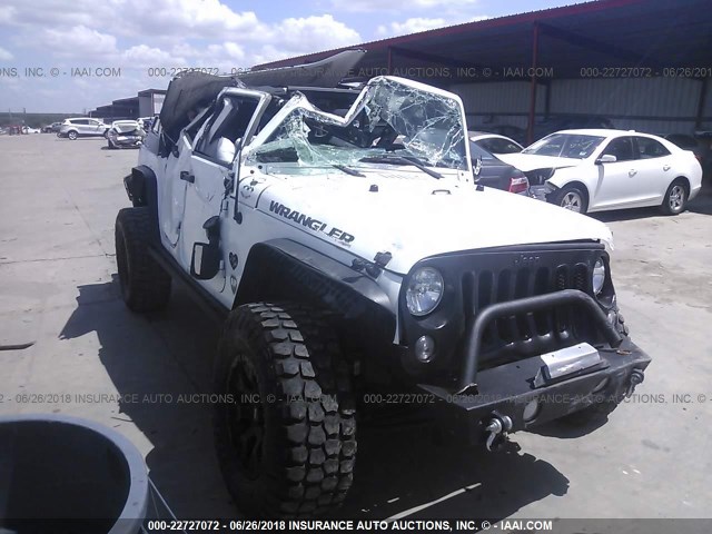 1C4BJWDG0GL181271 - 2016 JEEP WRANGLER UNLIMITE SPORT WHITE photo 1