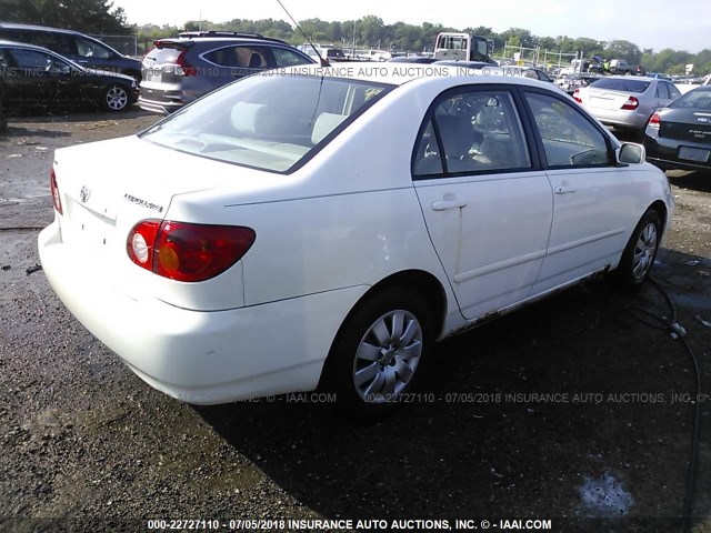 JTDBR32EX32005515 - 2003 TOYOTA COROLLA CE/LE WHITE photo 4