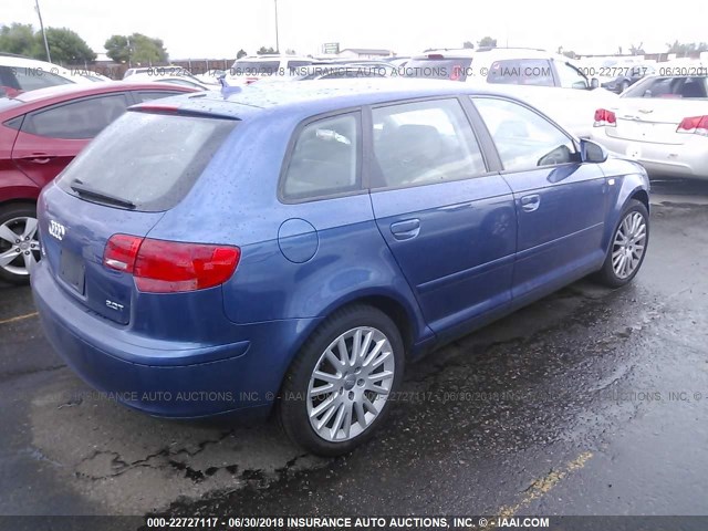 WAUNF78P77A104761 - 2007 AUDI A3 2.0 PREMIUM BLUE photo 4