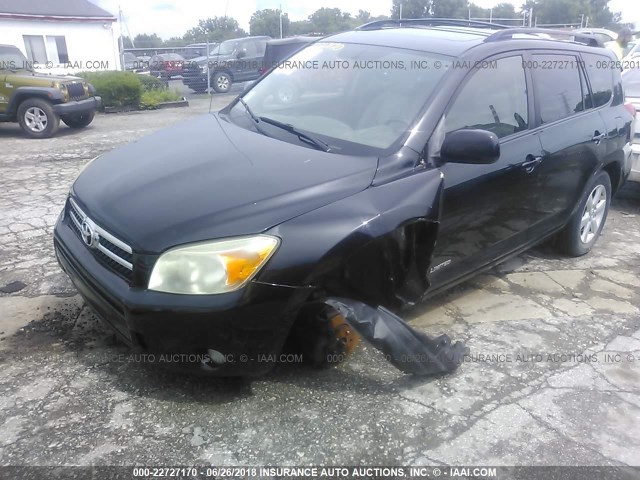 JTMBD31V766017506 - 2006 TOYOTA RAV4 LIMITED BLACK photo 6