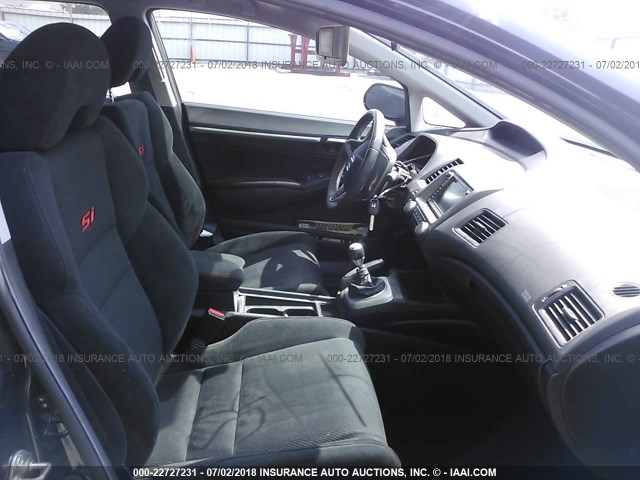 2HGFA55587H703541 - 2007 HONDA CIVIC SI BLACK photo 5